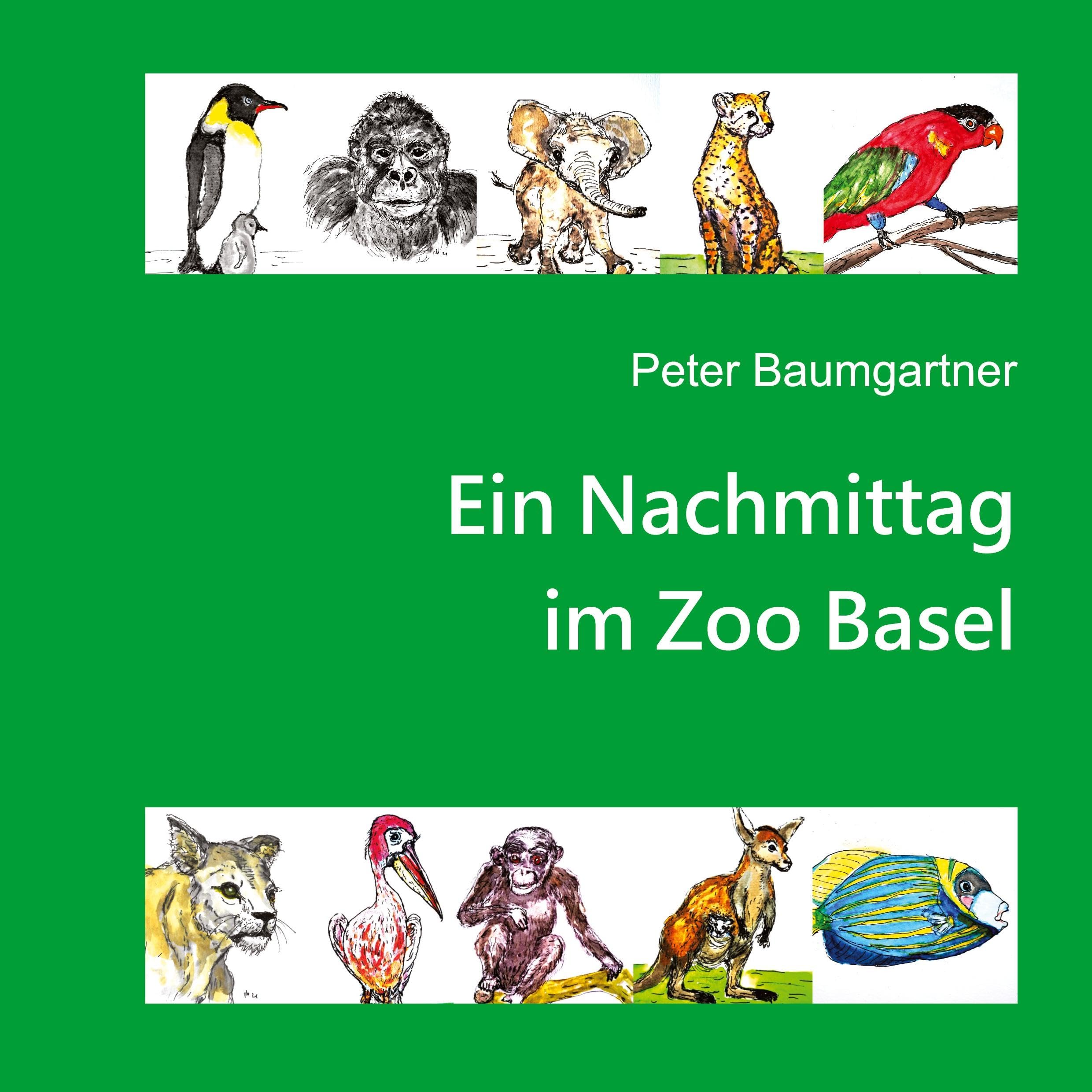 Ein Nachmittag im Zoo Basel: Ein Zoo-Buch mit vielen Tierzeichnungen