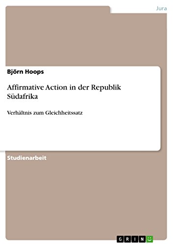 Affirmative Action in der Republik Südafrika: Verhältnis zum Gleichheitssatz