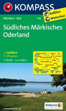 Südliches Märkisches Oderland: Wanderkarte mit Kurzführer und Radwegen. GPS-genau. 1:50000