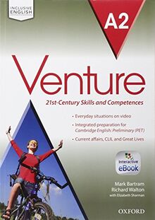 Venture. A2. Student's book-Openbook-Workbook-Studyapp. Per le Scuole superiori. Con CD Audio. Con e-book. Con espansione online