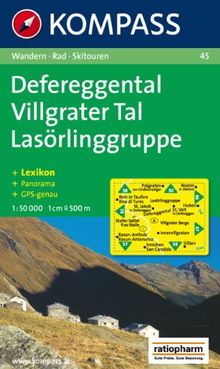 Defereggental, Lasörlinggruppe: Wandern / Rad / Skitouren. Mit Panorama. GPS-genau. 1:50.000