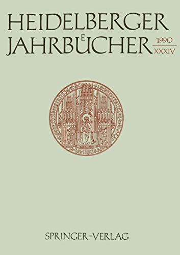 Heidelberger Jahrbücher (Heidelberger Jahrbücher, 34, Band 34)