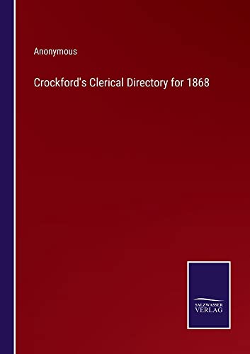Crockford's Clerical Directory for 1868