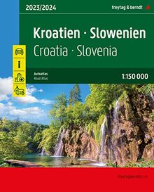 Kroatien - Slowenien, Autoatlas 1:150.000, freytag & berndt: Superatlas mit Spiralbindung (freytag & berndt Autoatlanten)