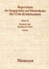 Register zum Katalog der Texte