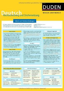 Duden Wissen griffbereit. Deutsch: Rechtschreibung und Zeichensetzung. (Lernmaterialien)