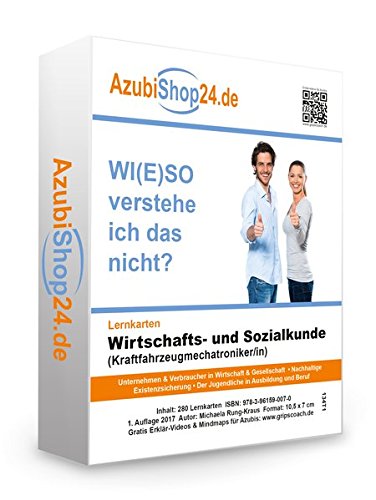 Lernkarten Wirtschafts- und Sozialkunde (Kraftfahrzeugmechatroniker/in): Erfolgreiche Prüfungsvorbereitung auf die Abschlussprüfung