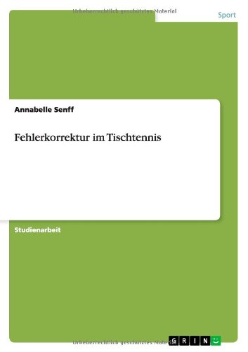 Fehlerkorrektur im Tischtennis