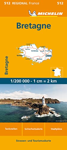 Michelin Bretagne: Straßen- und Tourismuskarte 1:200.000 (MICHELIN Regionalkarten)