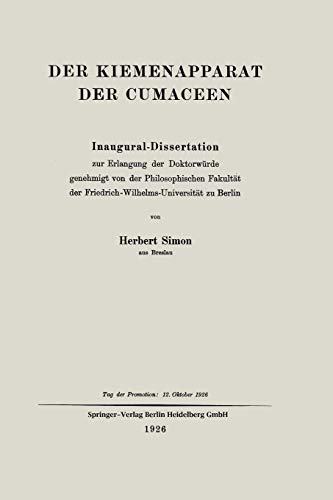 Der Kiemenapparat der Cumaceen: Inaugural-Dissertation