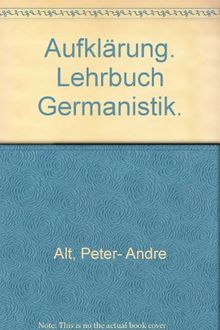 Lehrbuch Germanistik: Aufklärung