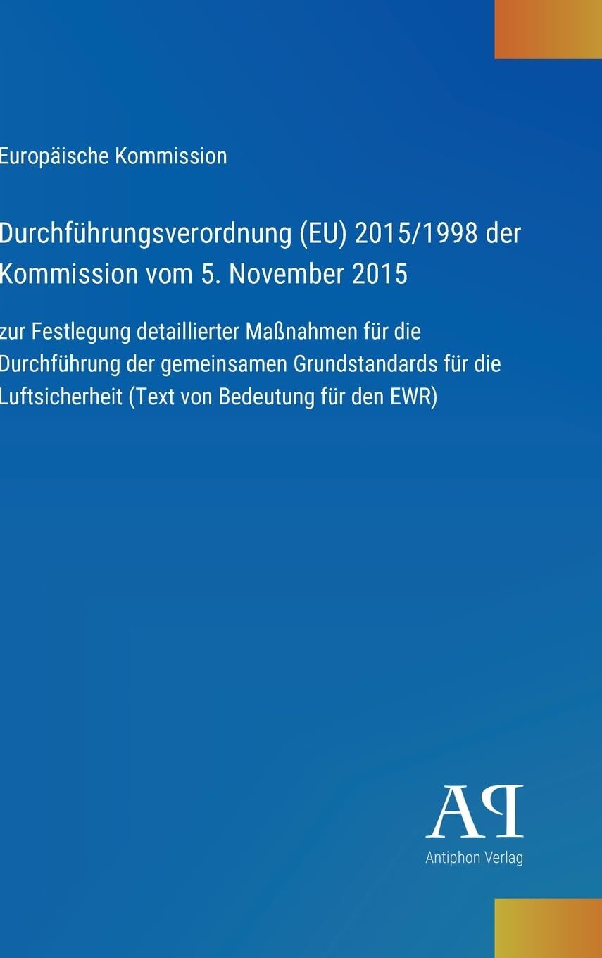 Durchführungsverordnung (EU) 2015/1998 der Kommission vom 5. November 2015