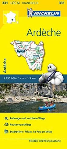 Michelin Ardeche-Haute Loire: Straßen- und Tourismuskarte 1:150.000 (MICHELIN Localkarten)