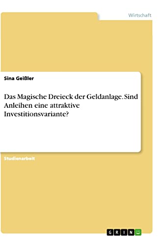 Das Magische Dreieck der Geldanlage. Sind Anleihen eine attraktive Investitionsvariante?