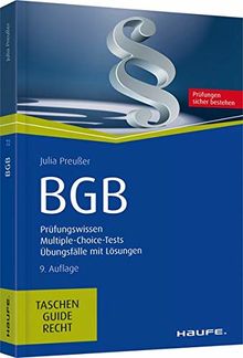 BGB: Prüfungswissen, Multiple-Choice-Tests, Übungsfälle mit Lösungen (Haufe TaschenGuide)