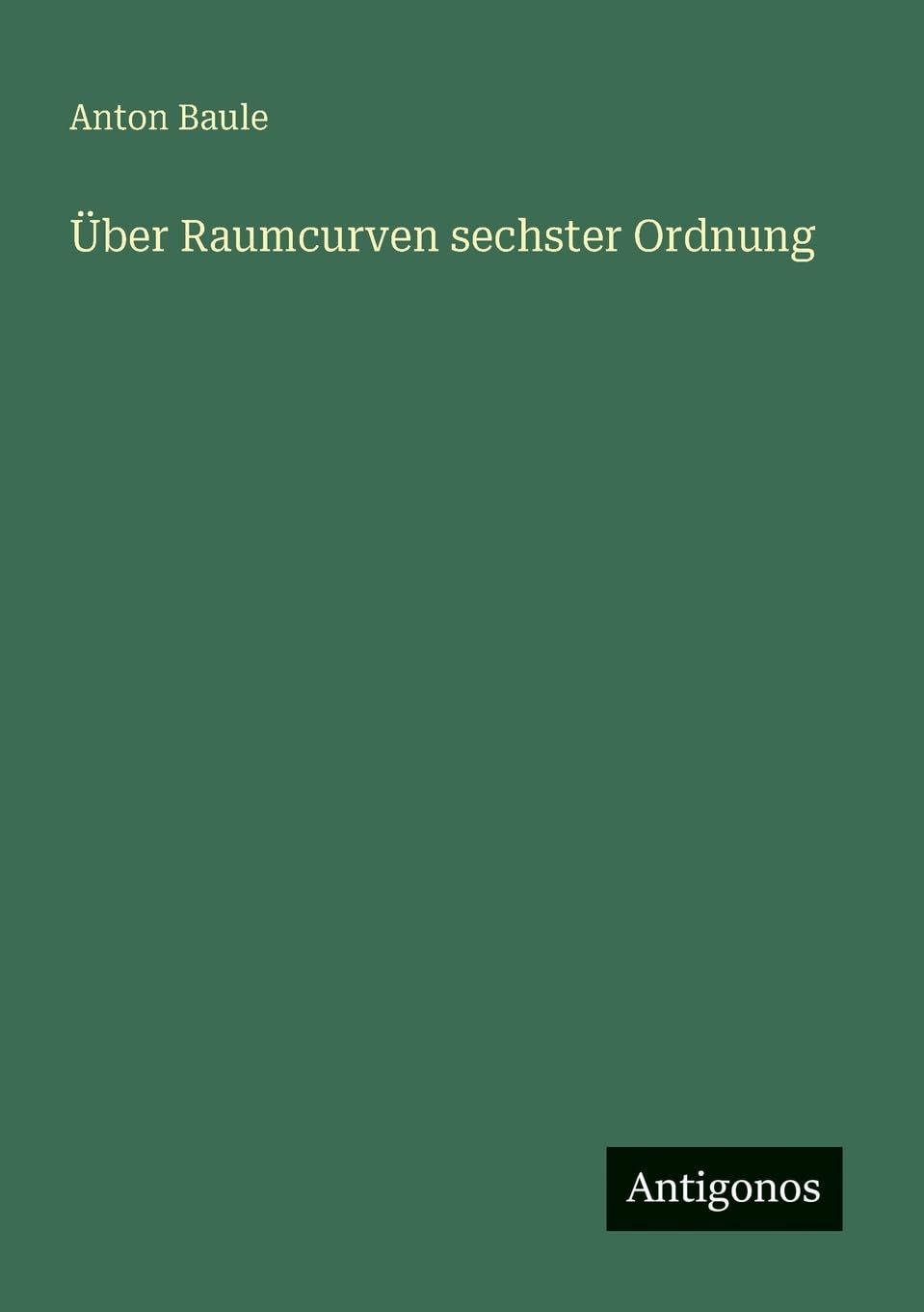 Über Raumcurven sechster Ordnung