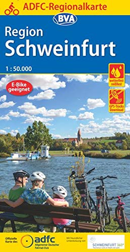 ADFC-Regionalkarte Schweinfurt, 1:50.000, reiß- und wetterfest, GPS-Tracks Download (ADFC-Regionalkarte 1:50000)