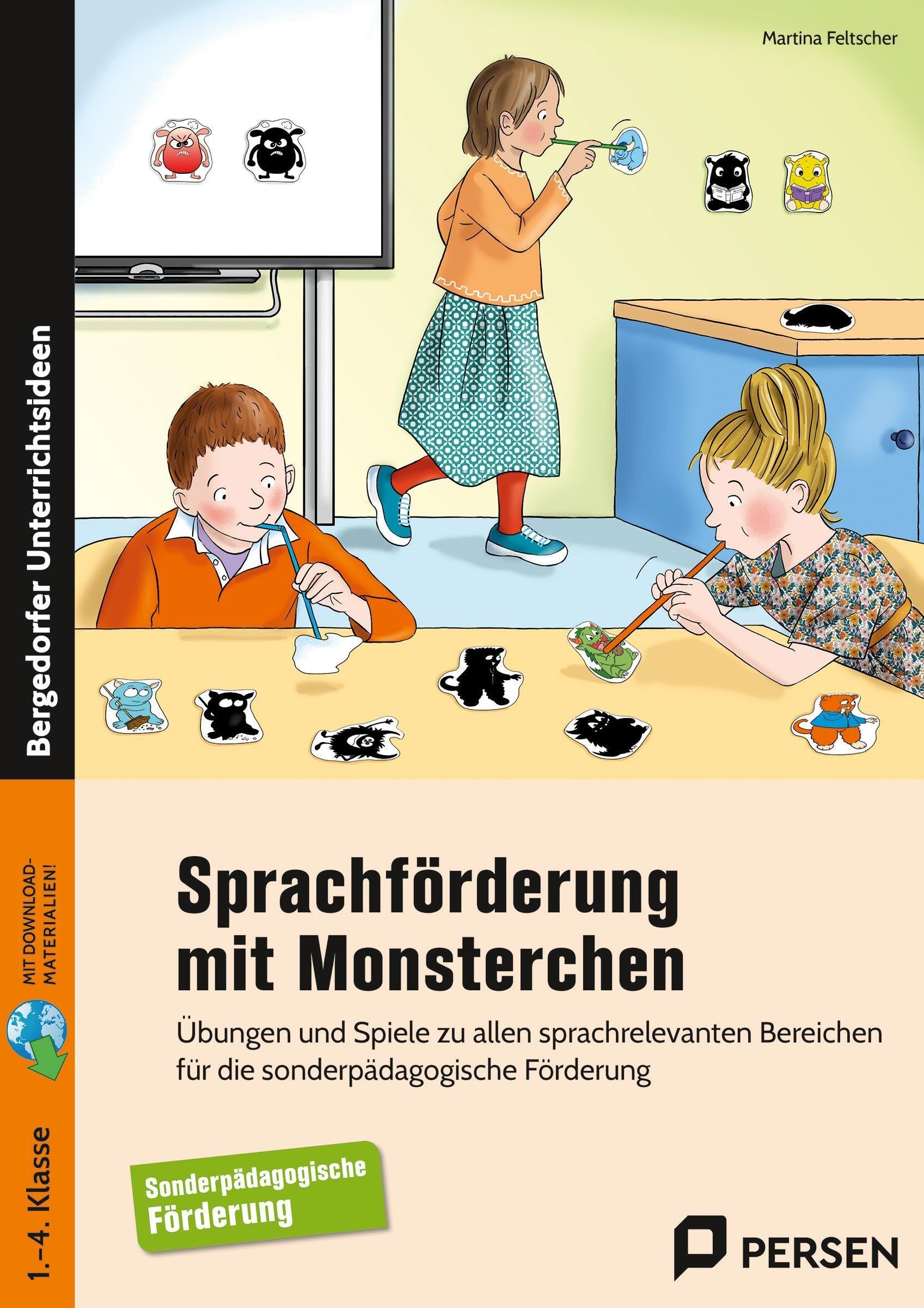 Sprachförderung mit Monsterchen: Übungen und Spiele zu allen sprachrelevanten Bereichen für die sonderpädagogische Förderung (1. bis 4. Klasse)