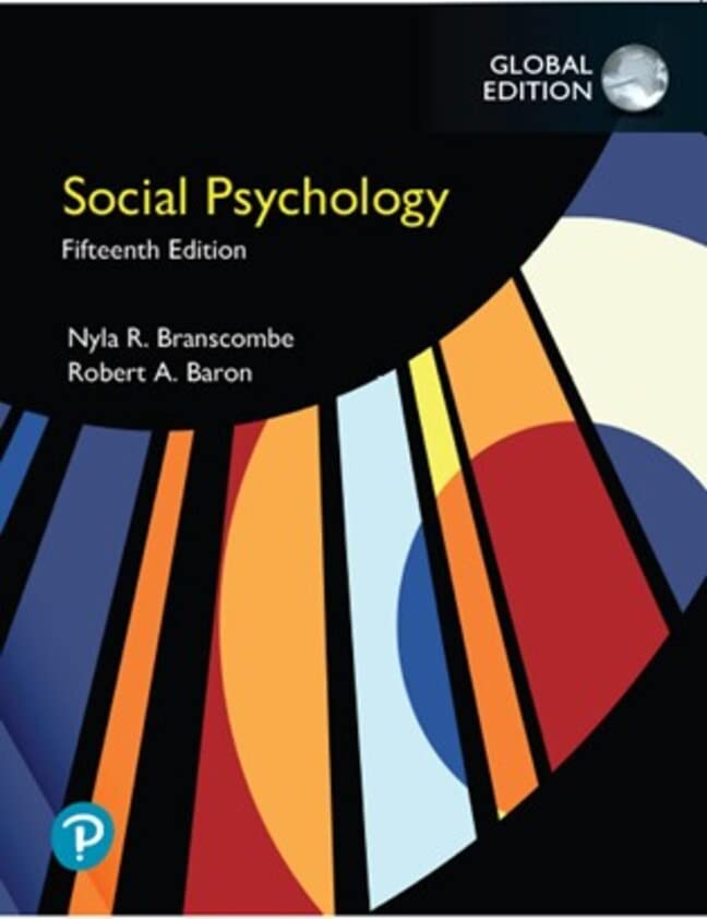 Nyla Branscombe Social Psychology, Global Edition