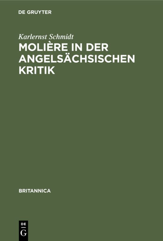Molière in der angelsächsischen Kritik (Britannica, 19, Band 19)
