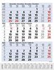 3-Monats-Planer Comfort Blau 2024: 3-Monatskalender groß I Wandplaner / Bürokalender mit Datumsschieber, Vor-und Nachmonat und Jahresübersicht I 30 x 39 cm