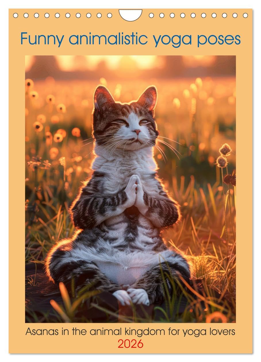 Funny animalistic yoga poses (Wall Calendar 2026 DIN A4 portrait), CALVENDO 12 Month Wall Calendar: Asanas in the animal kingdom for yoga lovers
