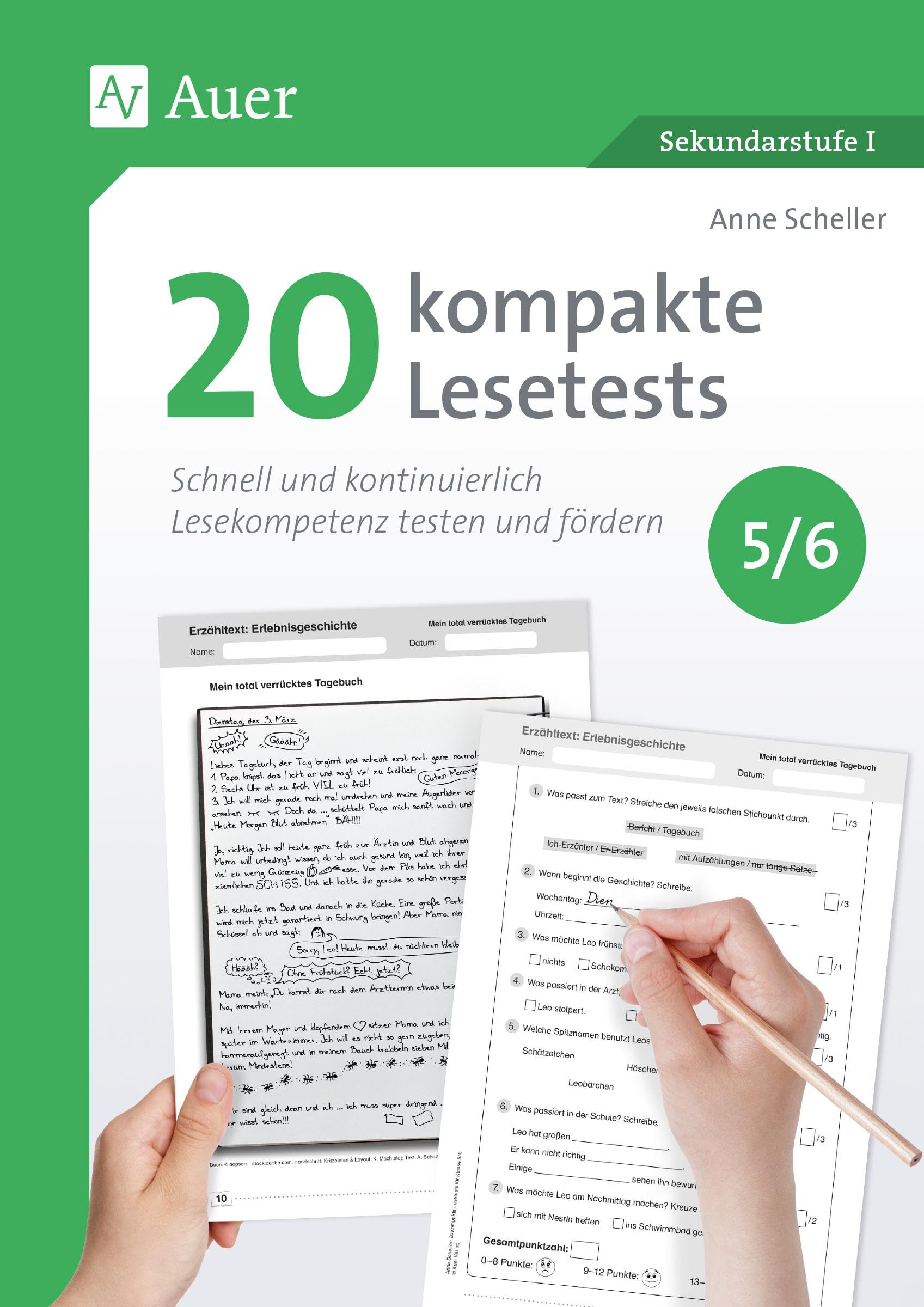 20 kompakte Lesetests für Klasse 5-6: Schnell und kontinuierlich Lesekompetenz testen und fördern