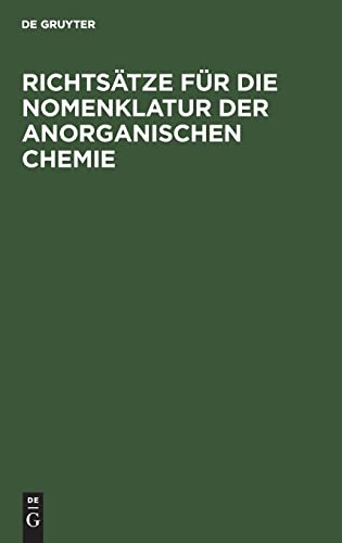 Richtsätze für die Nomenklatur der anorganischen Chemie