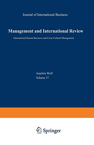 mir, Management International Review, Special Issue, Vol.1, International Human Resource and Cross Cultural Management: Mir - Special Issue 1/97