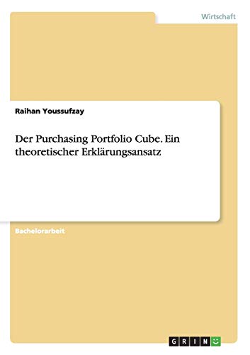 Der Purchasing Portfolio Cube. Ein theoretischer Erklärungsansatz