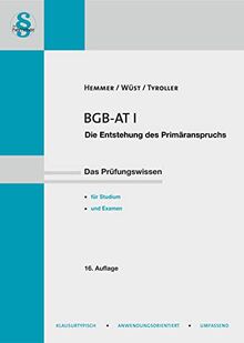 BGB AT I: Entstehen des Primäranspruchs (Skripten - Zivilrecht)