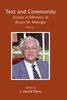 Text and Community, Vol. 1: Essays in Memory of Bruce M. Metzger (New Testament Monographs)