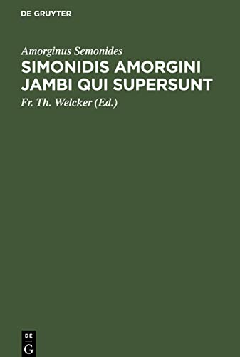 Simonidis Amorgini Jambi qui supersunt