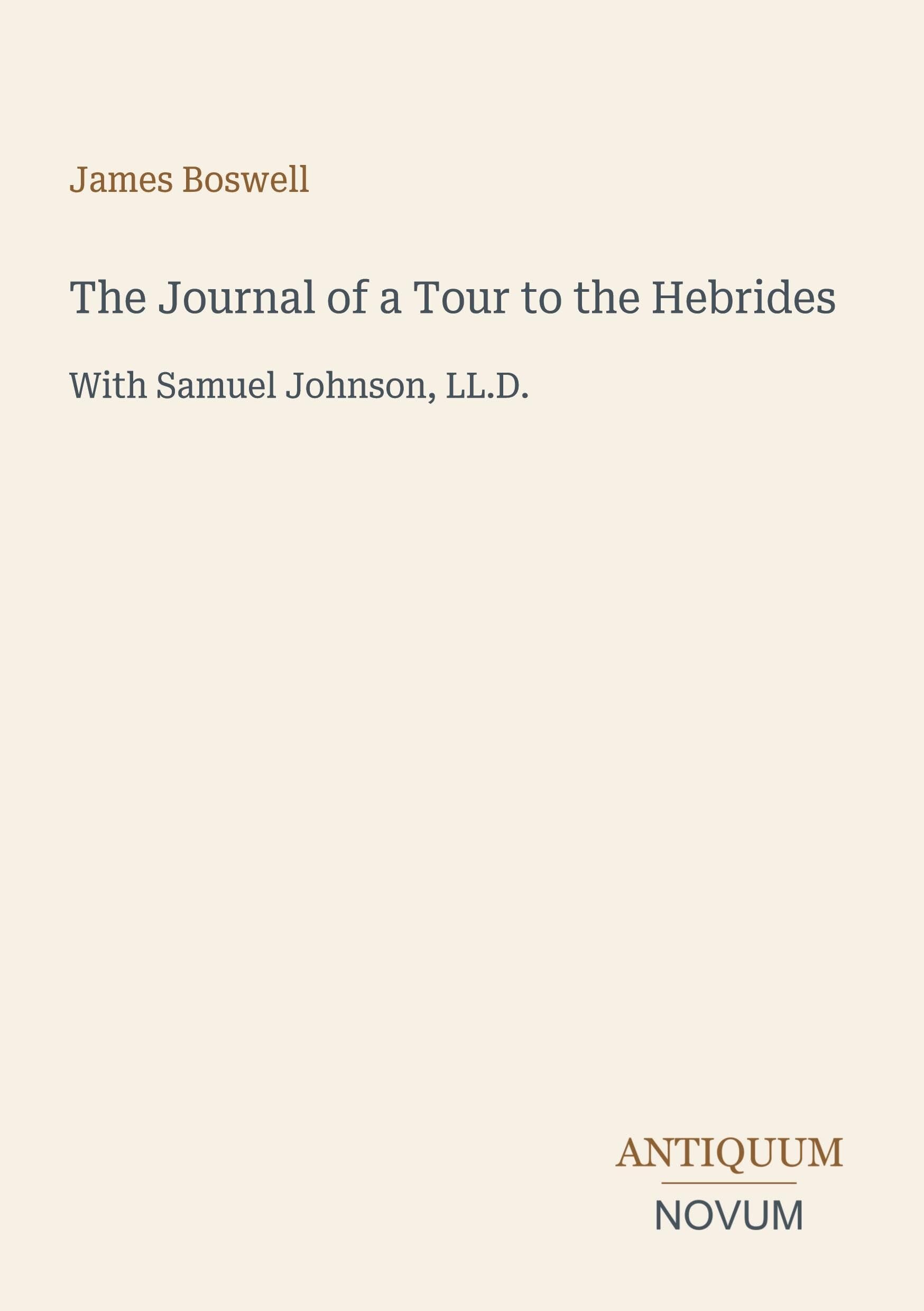 The Journal of a Tour to the Hebrides