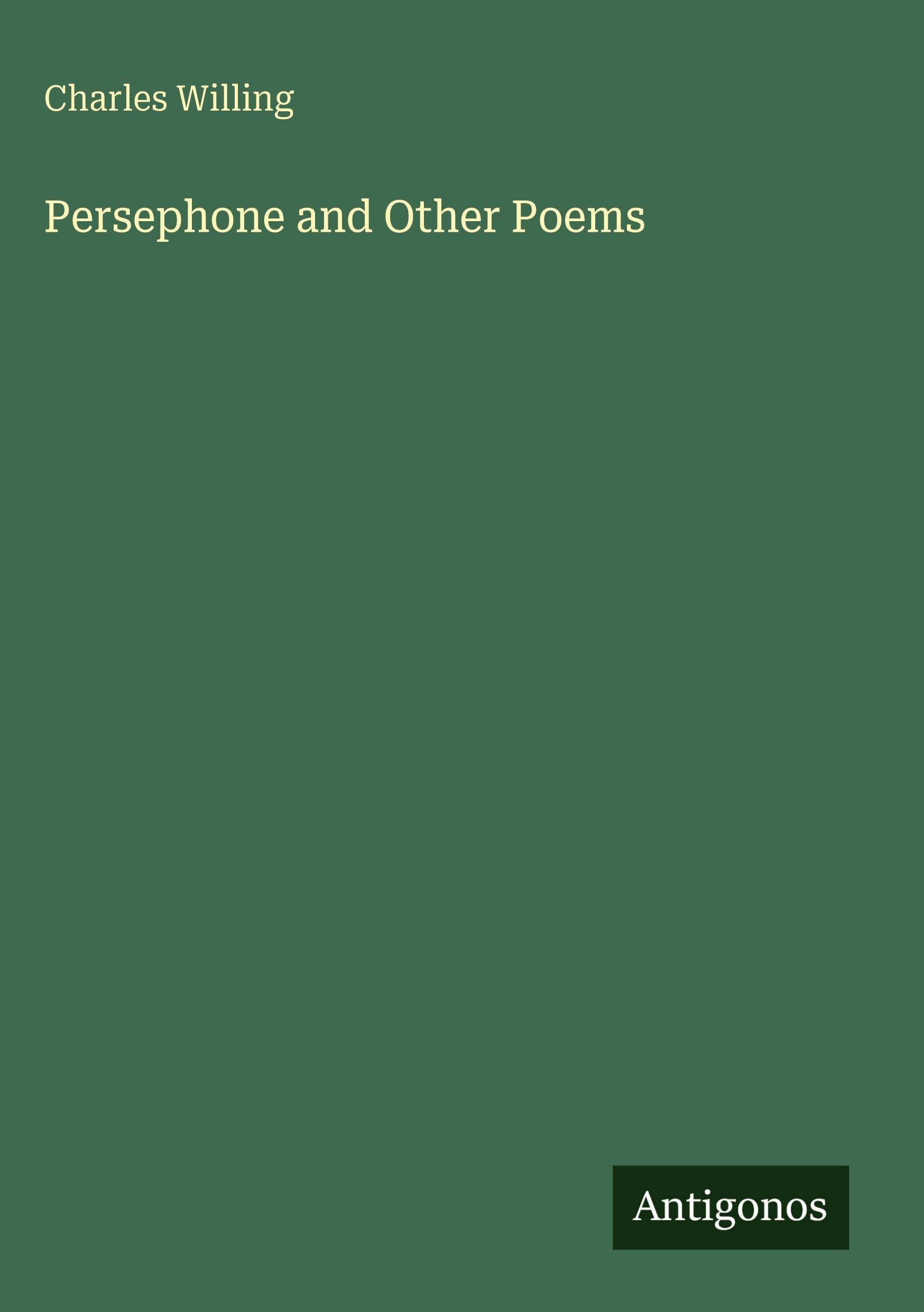 Persephone and Other Poems