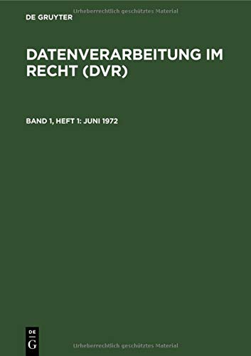 Juni 1972 (Datenverarbeitung im Recht (DVR))