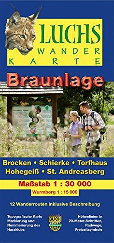 Luchskarte Braunlage: Brocken Schierke Torfhaus Hohegeiß St. Andreasberg