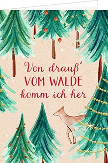 Geschenkkarten - Es ist so weit, Weihnachtszeit!: 6 x 8 Ex.