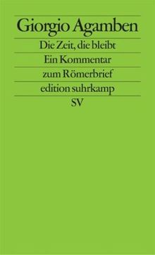 Die Zeit, die bleibt: Ein Kommentar zum Römerbrief (edition suhrkamp)