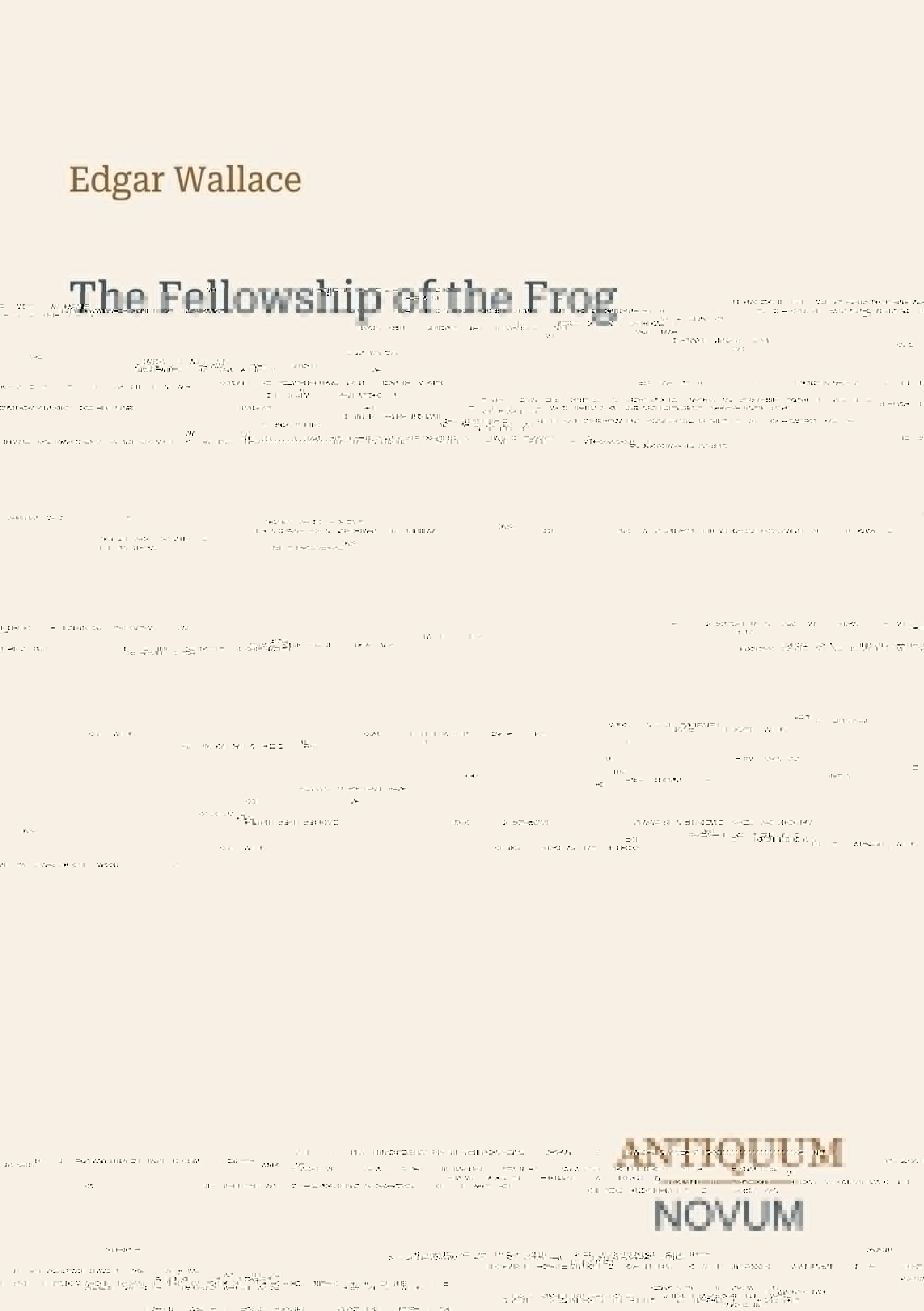 The Fellowship of the Frog