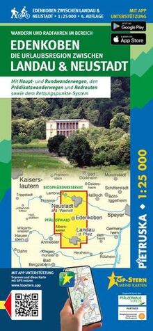 Edenkoben, Landau & Neustadt: Wander- und Radwanderkarte. 1:25000, 4. Auflage