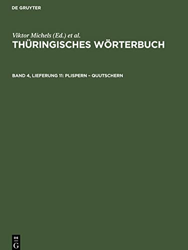 Thüringisches Wörterbuch, Band 4, Lieferung 11, Plispern ¿ quutschern
