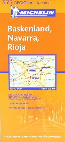 Spanien Nord Baskenland - Navarra - Rioja 1 : 250 000: Pais Vasco, Navarra, La Rioja (Michelin Regionalkarte)