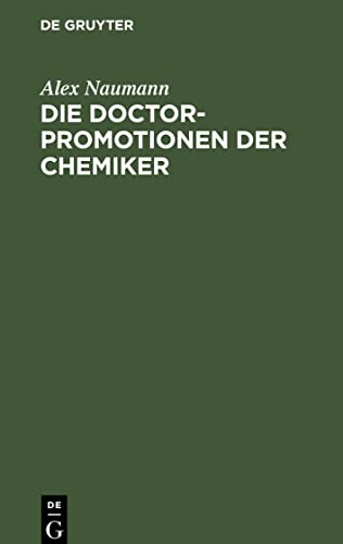 Die Doctorpromotionen der Chemiker: Ein Vortrag