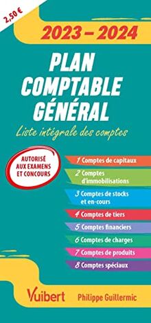 Plan comptable général 2023-2024 : liste intégrale des comptes