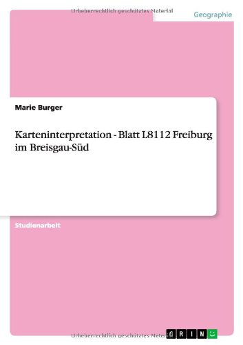 Karteninterpretation - Blatt L8112 Freiburg im Breisgau-Süd