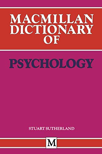 Macmillan Dictionary of Psychology (Dictionary Series)