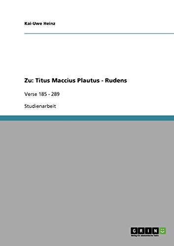 Zu: Titus Maccius Plautus - Rudens: Verse 185 - 289