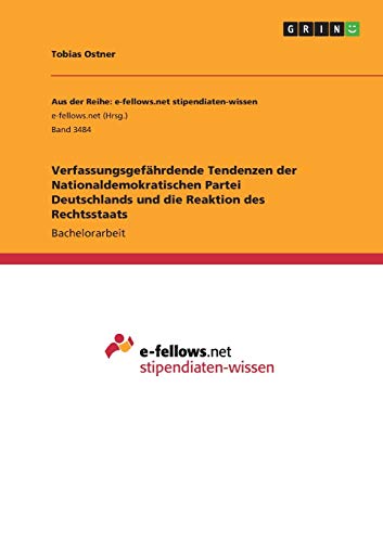 Verfassungsgefährdende Tendenzen der Nationaldemokratischen Partei Deutschlands und die Reaktion des Rechtsstaats