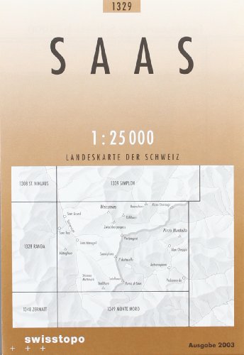 Landeskarte der Schweiz Saas Karte (im Sinne von Landkarte)